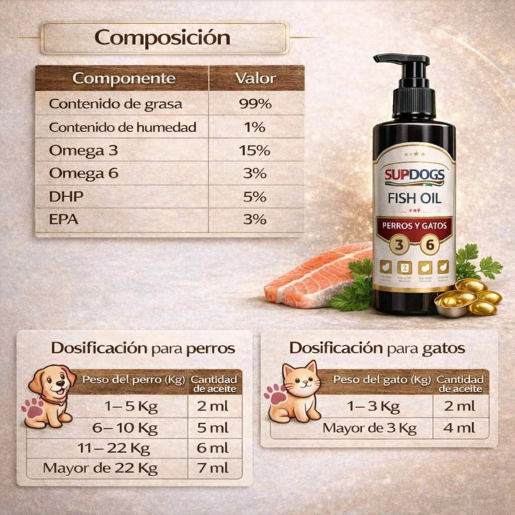 ACEITE DE PESCADO SUPDOGS x 3